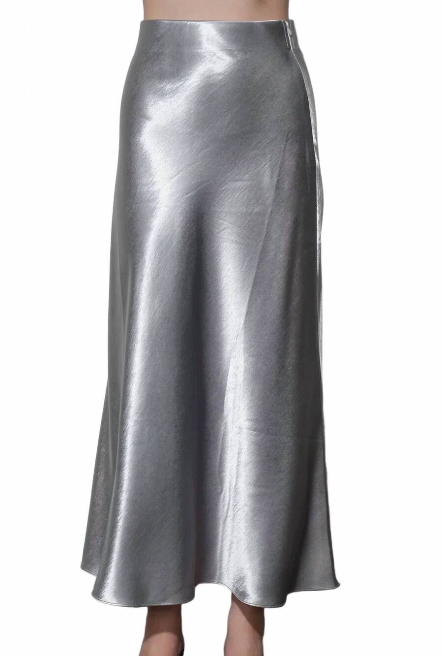 NEW GREYLIN paige midi skirt in chrome
